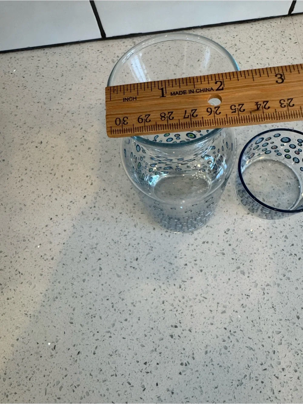 Rakle Glassware Evil Eye Watchful Eye Tumble-Up Carafe & Small Drinking Glass
